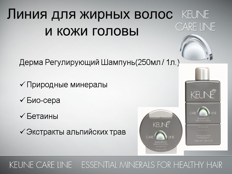 Линия для жирных волос  и кожи головы Дерма Регулирующий Шампунь(250мл / 1л.) 